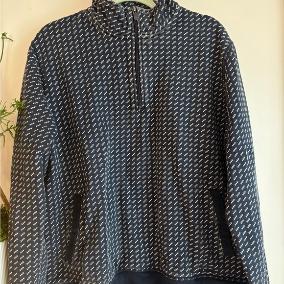 L.L. Bean Navy Nautical Blue Zip Up Sweater - Picture 2 of 5